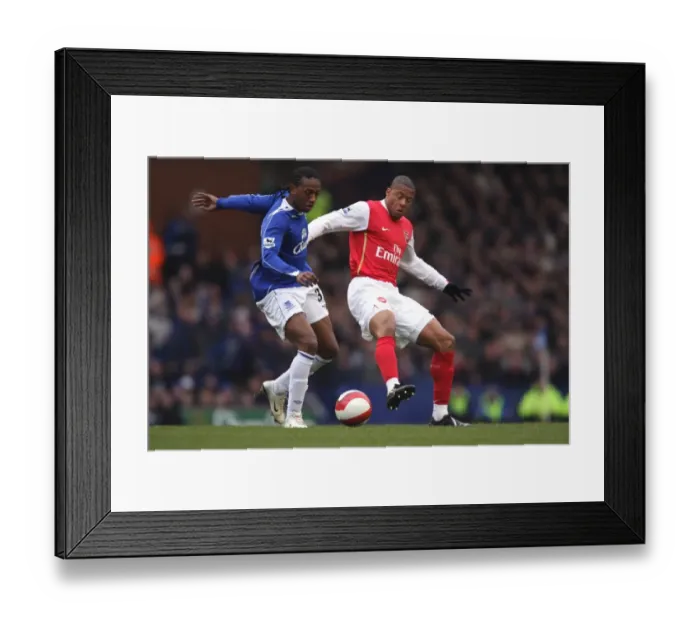 Framed Print : Baptista vs. Fernandes: A Rivalry Renewed - Everton 1:0 Arsenal, Barclays Premiership, Goodison Park, 2007