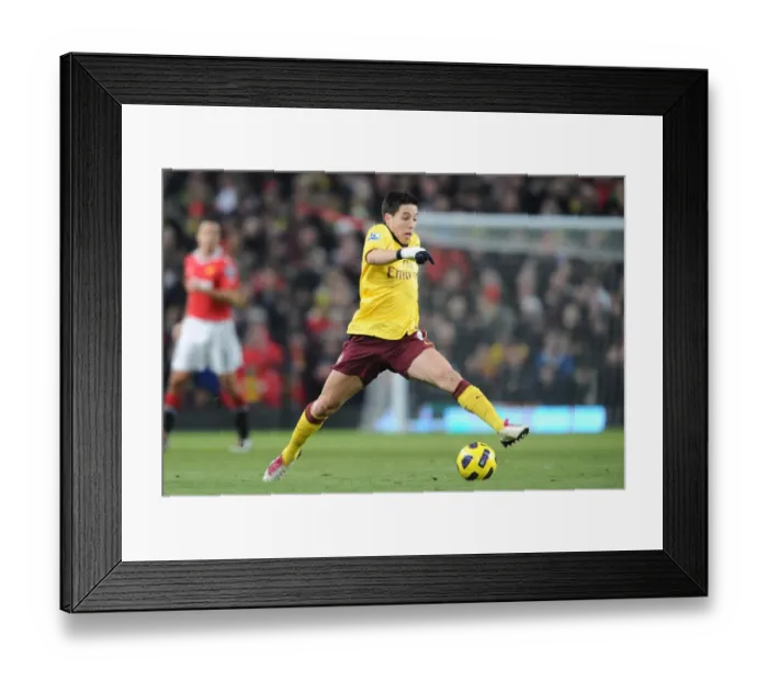 Framed Print : Samir Nasri (Arsenal). Manchester United 1: 0 Arsenal, Barclays Premier League