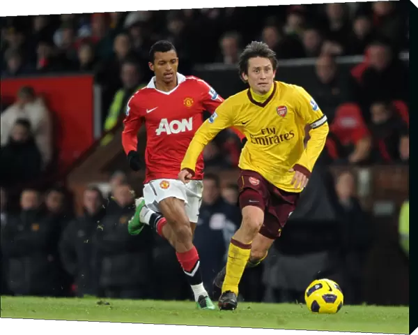 Tomas Rosicky (Arsenal) Nani (Man Utd). Manchester United 1: 0 Arsenal. Barclays Premier League