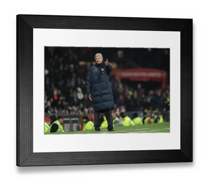 Framed Print : Arsene Wenger at Old Trafford: Manchester United 1-0 Arsenal, Premier League 2010-11 Framed Print : Arsene Wenger at Old Trafford: Manchester United 1-0 Arsenal, Premier League 2010-11
