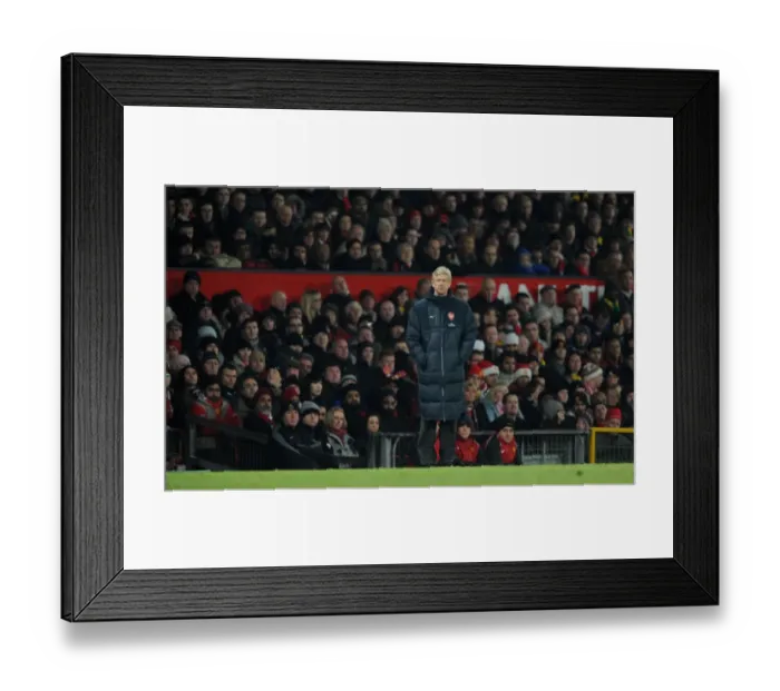 Framed Print : Arsene Wenger the Arsenal Manager. Manchester United 1: 0 Arsenal. Barclays Premier League Framed Print : Arsene Wenger the Arsenal Manager. Manchester United 1: 0 Arsenal. Barclays Premier League