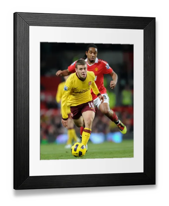 Framed Print : Jack Wilshere (Arsenal) Anderson (Man Utd). Manchester United 1: 0 Arsenal
