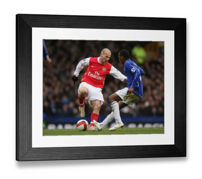 Framed Print : Freddie Ljungberg (Arsenal) Manuel Fernandes (Everton)