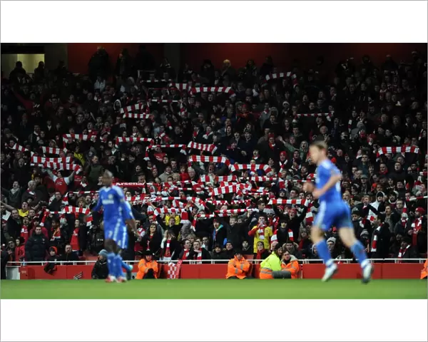 Arsenal fans. Arsenal 3: 1 Chelsea. Barclays Premier League. Emirates Stadium, 27  /  12  /  10