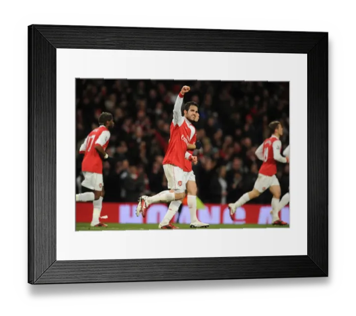 Framed Print : Cesc Fabregas's Goal: Arsenal's 2-1 Over Chelsea in the Premier League (December 27, 2010)