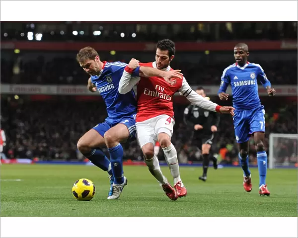 Cesc Fabregas (Arsenal) Branislav Ivanovic (Chelsea). Arsenal 3: 1 Chelsea