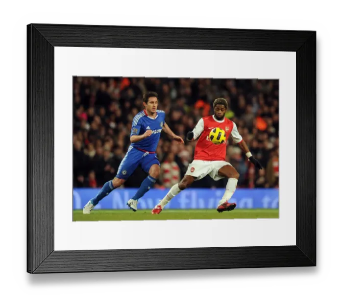 Framed Print : Alex Song (Arsenal) Frank Lampard (Chelsea). Arsenal 3: 1 Chelsea. Barclays Premier League
