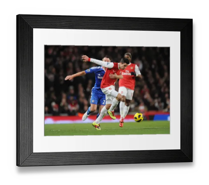 Framed Print : Robin van Persie (Arsenal) John Terry (Chelsea). Arsenal 3: 1 Chelsea. Barclays Premier League