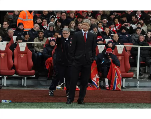 Arsenal Wenger the Arsenal Manager and his Assistant Pat Rice. Arsenal 3: 1 Chelsea
