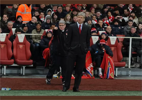 Arsenal Wenger the Arsenal Manager and his Assistant Pat Rice. Arsenal 3: 1 Chelsea