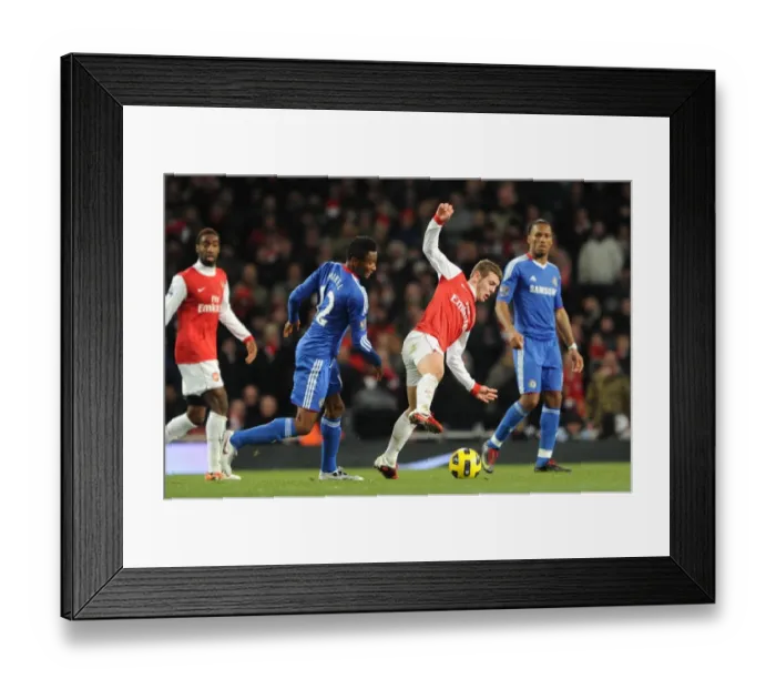 Framed Print : Jack Wilshere (Arsenal) John Obi Mikel (Chelsea). Arsenal 3: 1 Chelsea. Barclays Premier League Framed Print : Jack Wilshere (Arsenal) John Obi Mikel (Chelsea). Arsenal 3: 1 Chelsea. Barclays Premier League