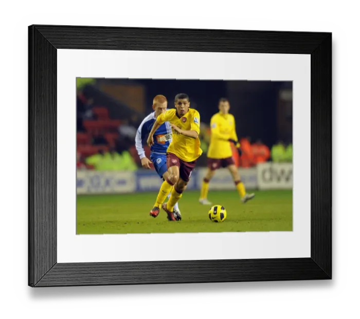 Framed Print : Denilson (Arsenal) Ben Watson (Wigan). Wigan Athletic 2: 2 Arsenal, DW Stadium Framed Print : Denilson (Arsenal) Ben Watson (Wigan). Wigan Athletic 2: 2 Arsenal, DW Stadium