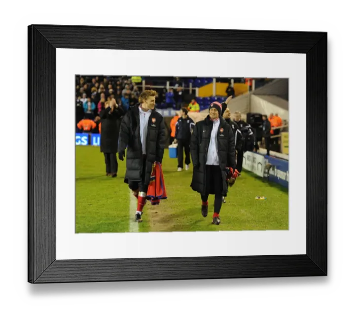 Framed Print : Nicklas Bendtner and Tomas Rosicky (Arsenal). Birmingham City 0: 3 Arsenal