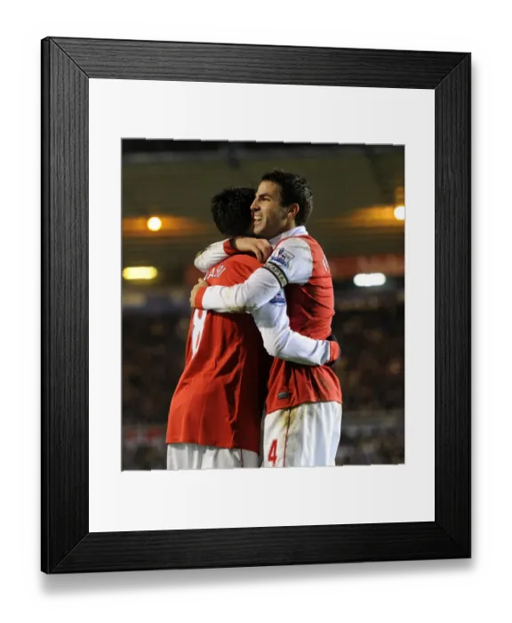 Framed Print : Celebrating Arsenal's Third Goal: Fabregas and Nasri's Exultant Moment Against Birmingham City (1:1:11) Framed Print : Celebrating Arsenal's Third Goal: Fabregas and Nasri's Exultant Moment Against Birmingham City (1:1:11)