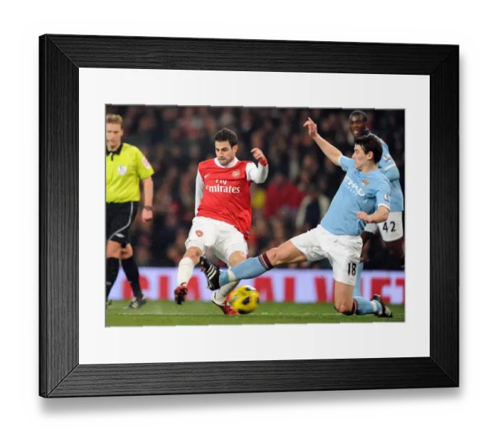 Framed Print : Fabregas vs. Barry: Stalemate at Emirates as Arsenal and Manchester City Draw Framed Print : Fabregas vs. Barry: Stalemate at Emirates as Arsenal and Manchester City Draw