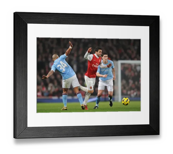 Framed Print : Fabregas vs. De Jong: Stalemate at Emirates Stadium, Arsenal vs. Manchester City, Premier League 2011