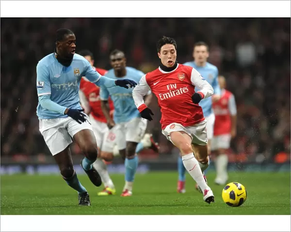 Samir Nasri (Arsenal) Yaya Toure (Man City). Arsenal 0: 0 Manchester City