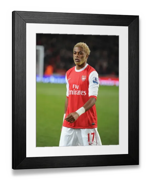 Framed Print : Arsenal's Alex Song in Action Against Manchester City at the Emirates Stadium, Premier League 2010-11 Framed Print : Arsenal's Alex Song in Action Against Manchester City at the Emirates Stadium, Premier League 2010-11