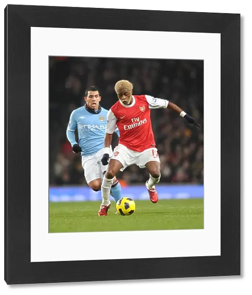 Alex Song (Arsenal) Carlos Tevez (Man City). Arsenal 0: 0 Manchester City