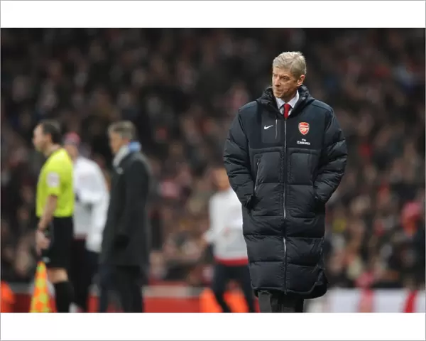 Arsenal manager Arsene Wenger. Arsenal 0: 0 Manchester City, Barclays Premier League