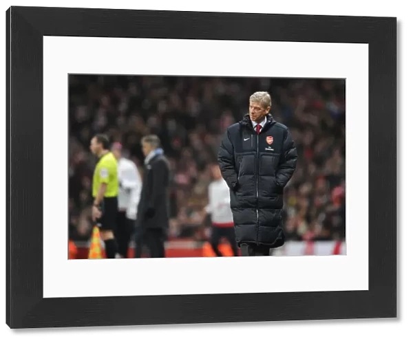Arsenal manager Arsene Wenger. Arsenal 0: 0 Manchester City, Barclays Premier League