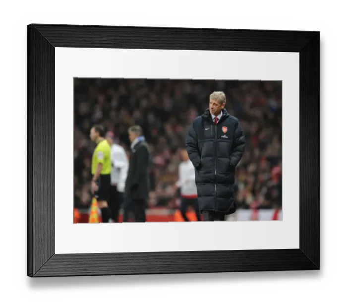 Framed Print : Arsenal manager Arsene Wenger. Arsenal 0: 0 Manchester City, Barclays Premier League Framed Print : Arsenal manager Arsene Wenger. Arsenal 0: 0 Manchester City, Barclays Premier League