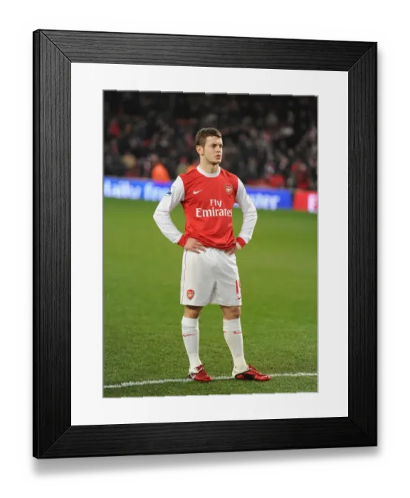 Framed Print : Arsenal's Jack Wilshere Faces Off Against Manchester City at the Emirates Stadium, Premier League Rivalry, 2011