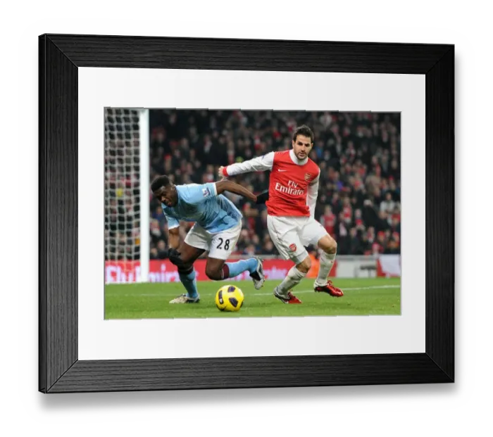 Framed Print : Cesc Fabregas (Arsenal) Kolo Toure (Man City). Arsenal 0: 0 Manchester City Framed Print : Cesc Fabregas (Arsenal) Kolo Toure (Man City). Arsenal 0: 0 Manchester City