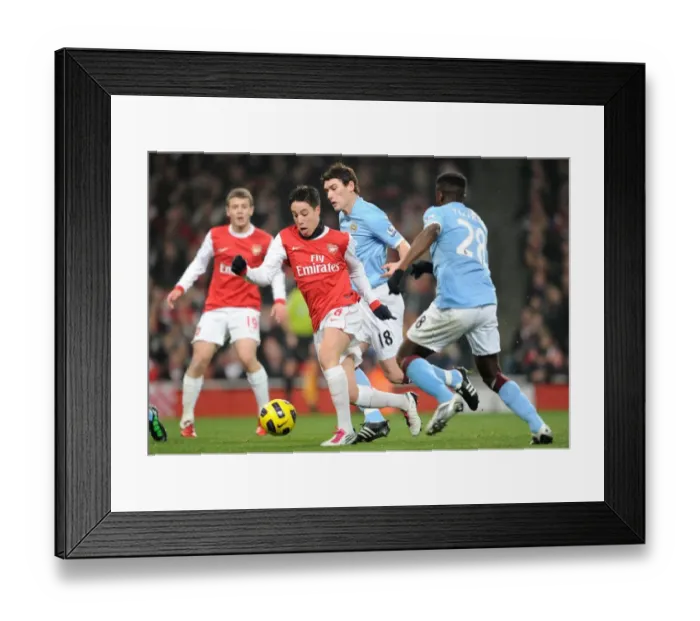 Framed Print : Samir Nasri (Arsenal) Gareth Barry and Kolo Toure (Man City). Arsenal 0: 0 Manchester City Framed Print : Samir Nasri (Arsenal) Gareth Barry and Kolo Toure (Man City). Arsenal 0: 0 Manchester City
