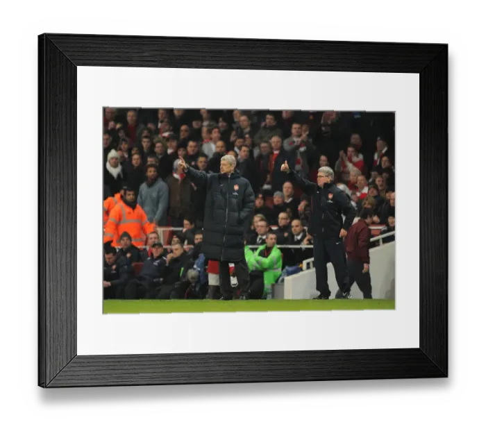 Framed Print : Arsene Wenger the Arsenal Manager and his assistant Pat Rice. Arsenal 0: 0 Manchester City Framed Print : Arsene Wenger the Arsenal Manager and his assistant Pat Rice. Arsenal 0: 0 Manchester City
