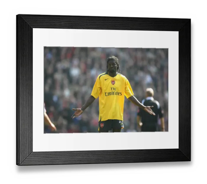 Framed Print : Adebayor's Disappointing Day: Liverpool's 4-1 Victory Over Arsenal in the Barclays Premiership, 2007