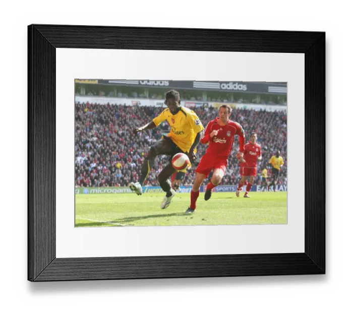 Framed Print : Clash of Titans: Adebayor vs. Carragher in Liverpool's 4-1 Victory over Arsenal, 2007 Framed Print : Clash of Titans: Adebayor vs. Carragher in Liverpool's 4-1 Victory over Arsenal, 2007
