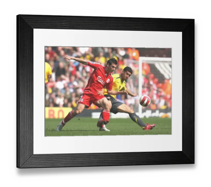 Framed Print : Denilson vs. Gonzalez: Liverpool's 4-1 Victory Over Arsenal in the Barclays Premiership, Anfield, 2007 Framed Print : Denilson vs. Gonzalez: Liverpool's 4-1 Victory Over Arsenal in the Barclays Premiership, Anfield, 2007