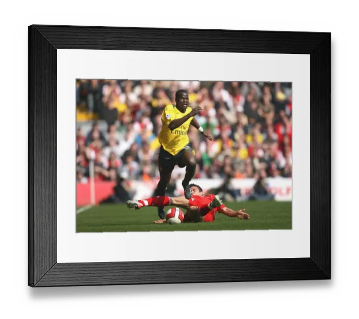 Framed Print : Clash of Stars: Eboue vs. Gonzalez - Liverpool's Triumph over Arsenal (31 / 3 / 2007): 4-1