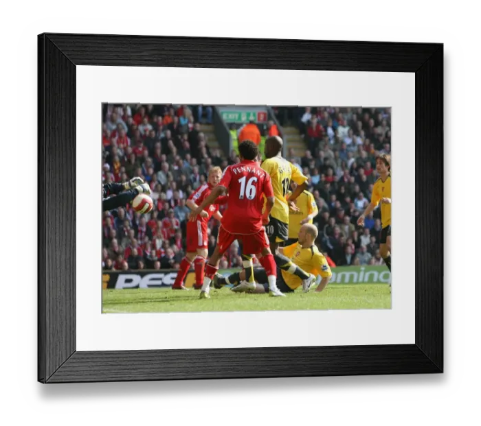 Framed Print : William Gallas scores the Arsenal goal Framed Print : William Gallas scores the Arsenal goal