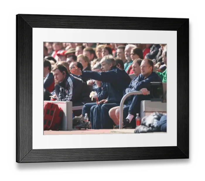 Framed Print : Arsene Wenger's Defeat at Anfield: Liverpool's Dominant 4-1 Victory over Arsenal in the Barclays Premiership, 2007