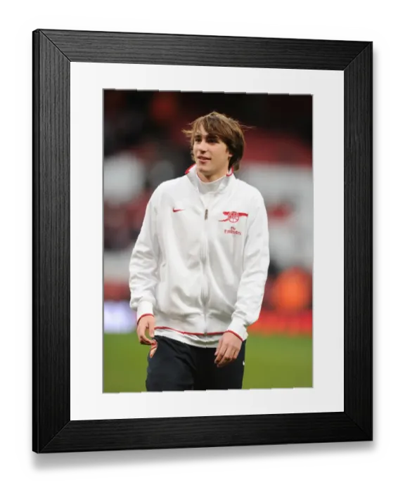 Framed Print : Ignasi Miquel (Arsenal). Arsenal 1: 1 Leeds United, FA Cup 3rd Round, Emirates Stadium