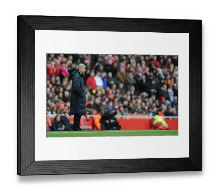 Framed Print : Arsene Wenger at the FA Cup 3rd Round: Arsenal vs Leeds United (1:1), Emirates Stadium Framed Print : Arsene Wenger at the FA Cup 3rd Round: Arsenal vs Leeds United (1:1), Emirates Stadium