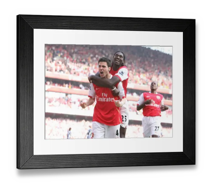 Framed Print : Celebrating Glory: Fabregas and Eboue Rejoice in Arsenal's 2-1 Victory Framed Print : Celebrating Glory: Fabregas and Eboue Rejoice in Arsenal's 2-1 Victory