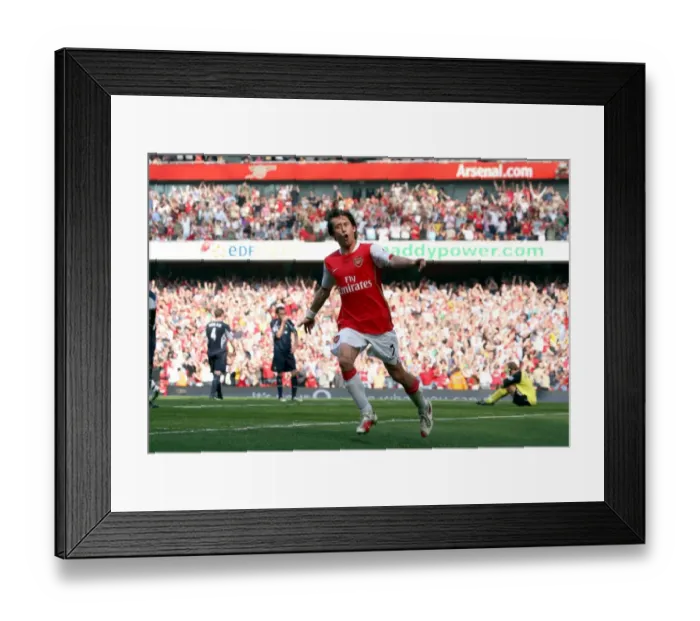 Framed Print : Tomas Rosicky celebrates scoring Arsenals 1st goal Framed Print : Tomas Rosicky celebrates scoring Arsenals 1st goal
