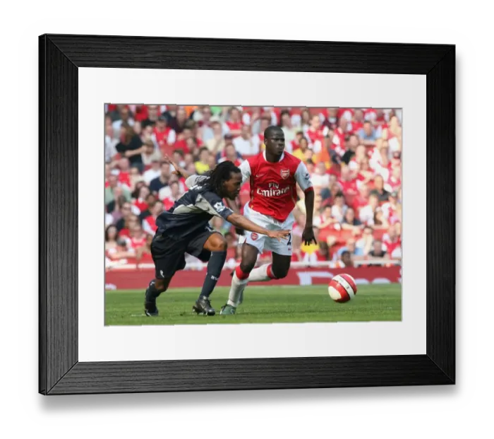 Framed Print : Ricardo Gardner (Arsenal) Emmanuel Eboue (Bolton) Framed Print : Ricardo Gardner (Arsenal) Emmanuel Eboue (Bolton)