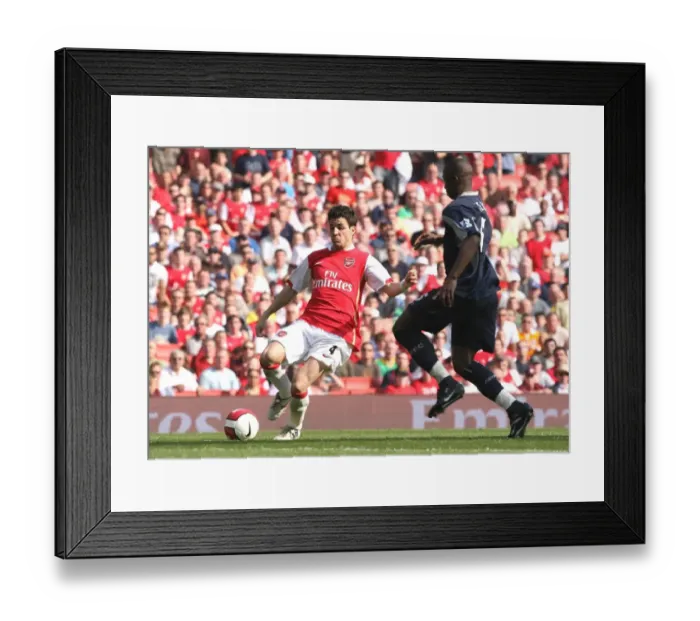 Framed Print : Cesc Fabregas breaks through to score the 2nd Arsenal goal Framed Print : Cesc Fabregas breaks through to score the 2nd Arsenal goal