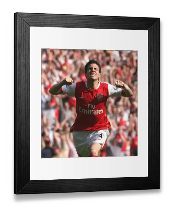 Framed Print : Fabregas's Thriller: Arsenal Takes 2-1 Lead Against Bolton Wanderers, FA Premiership, 2007