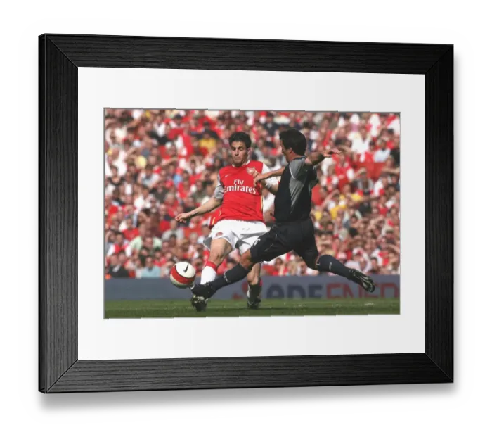 Framed Print : Cesc Fabregas (Arsenal) Gary Speed (Bolton) Framed Print : Cesc Fabregas (Arsenal) Gary Speed (Bolton)