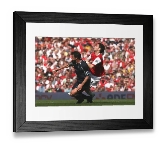 Framed Print : Cesc Fabregas vs. Gary Speed: Arsenal's Narrow Victory Over Bolton Wanderers, FA Premiership, 2007