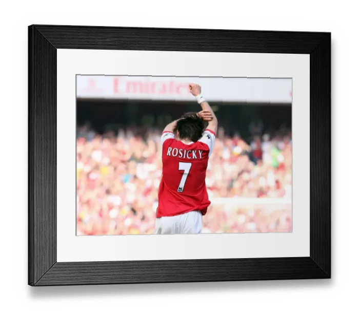 Framed Print : Tomas Rosicky's Historic First Goal for Arsenal: Arsenal 2-1 Bolton Wanderers, FA Premiership, Emirates Stadium, 2007