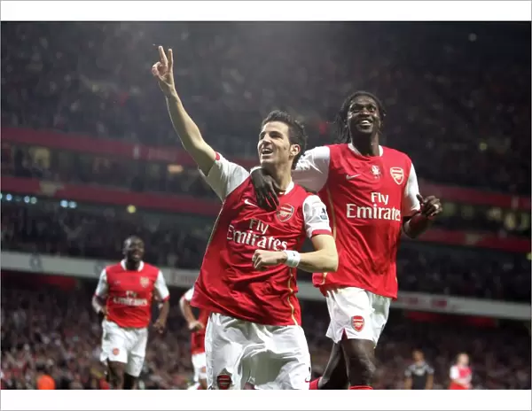 Cesc Fabregas and Emmanuel Adebayor: Arsenal's Unstoppable Duo Celebrates 3:1 Victory Over Manchester City