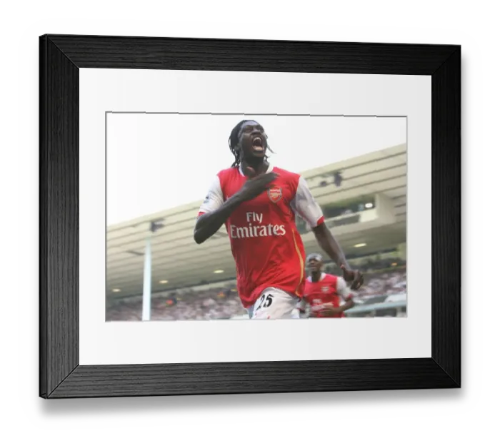 Framed Print : Adebayor's Brilliant Strike: Arsenal's Equalizer vs. Tottenham, FA Premiership, 2007 Framed Print : Adebayor's Brilliant Strike: Arsenal's Equalizer vs. Tottenham, FA Premiership, 2007