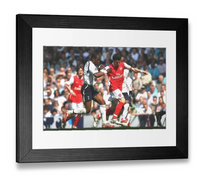 Framed Print : Cesc Fabregas (Arsenal) Didier Zokora (Tottenham)