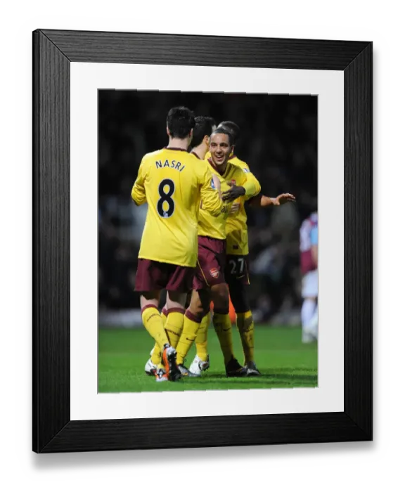 Framed Print : Theo Walcott's Double: Arsenal's Triumph over West Ham with Nasri and Eboue Framed Print : Theo Walcott's Double: Arsenal's Triumph over West Ham with Nasri and Eboue